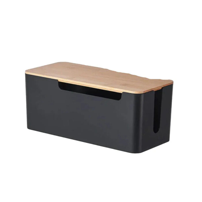 Couvercle en bambou pour câbles