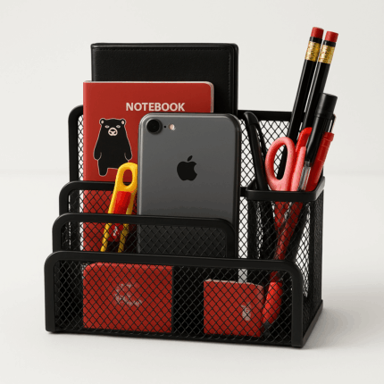 organisateur de bureau noir