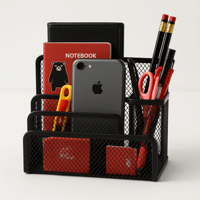 Organisateur de Bureau Noir