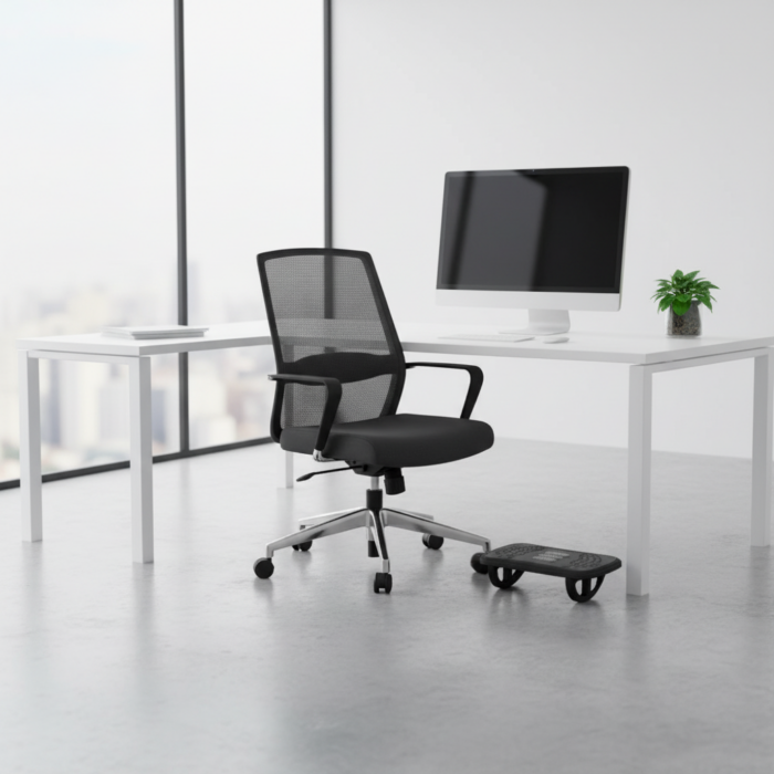 Repose Pied basculant ergonomique noir