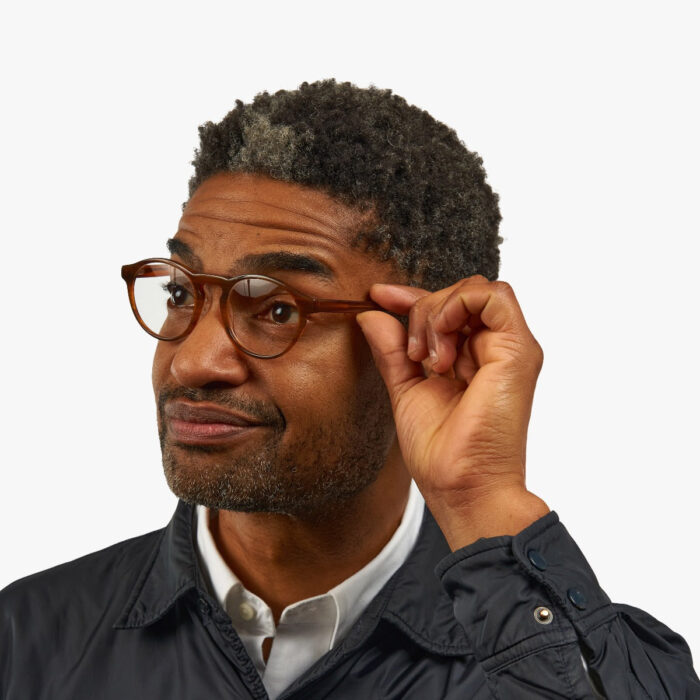 lunettes noyer brillant